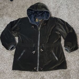 VTG Skea Paris Vail Ski Jacket Women's 10 Velvet Olive Green Winter Coat
